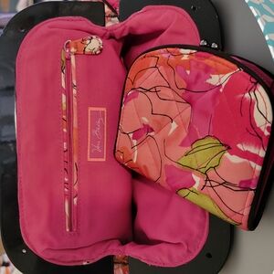 Vera Bradley Vintage Rose quilted sateen clutch purse & wallet.